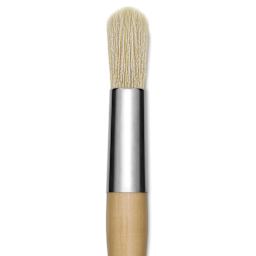 Blick Mega Natural Bristle Brush - Mega Round, Short Handle, Size 50, close-up