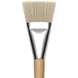 Blick Mega Natural Bristle Brush - Mega Flat, Short Handle, Size 50, close-up