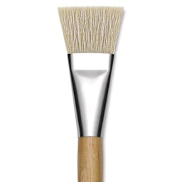 Blick Mega Natural Bristle Brush - Mega Flat, Short Handle, Size 30, close-up