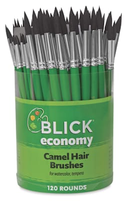 
Blick Economy Camel Brushes - Round, Canister of 120  Short Handle