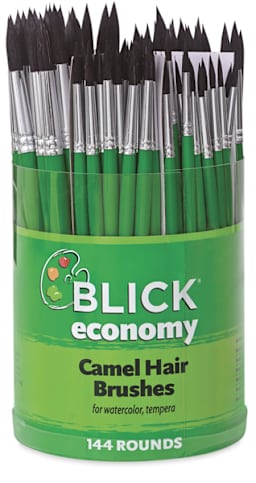 
Blick Economy Camel Brushes - Round, Canister of 144  Short Handle