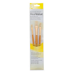 Princeton Real Value Brush Set - 9104, Bristle, Short Handle, Set of 3, in packaging