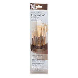 Princeton Real Value Brush Set - 9140, White Taklon, Short Handle, Set of 6 front of package