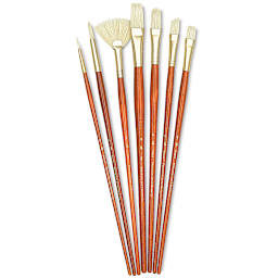 Princeton Real Value Brush Set - 9154, Bristle, Long Handle, Set of 7