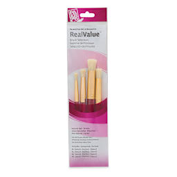 Princeton Real Value Brush Set - 9180, Bristle, Short Handle, Set of 4 front of package