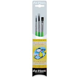 Fit For School & Hobby Brushes - Front of package of 3 Assorted brushes
