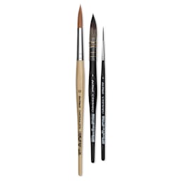 Da Vinci Contemporary Landscape Synthetic Brushes - Set of 3, laid out
