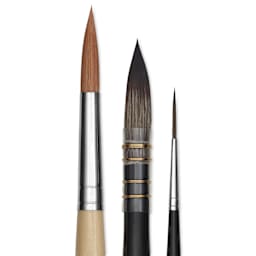 Da Vinci Contemporary Landscape Synthetic Brushes - Set of 3, close-up
