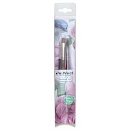 Da Vinci Botanical Art Synthetic Watercolor Brushes - Set of 3, front of the packaging