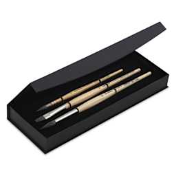 Da Vinci Petit Gris Pur Blue Squirrel Brush - 4251 Assorted, Set of 3, brushes inside of the gift box