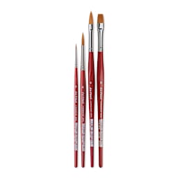 Da Vinci Artist Brush Set - Set of 4 CosmoTop Spin brushes shown upright