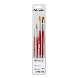 Da Vinci Artist Brush Set - Set of 4 CosmoTop Spin brushes shown in package