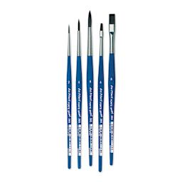 Da Vinci Forte Basic Synthetic Brushes - Assorted, Short Handler, Set of 5