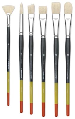 SNAP! Series 9700 Natural Bristle Brushes - Full length upright view of 6 different brushes
