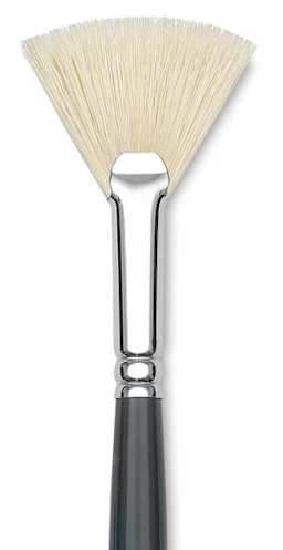 SNAP! Series 9700 Natural Bristle Brushes - Closeup of Fan brush shown