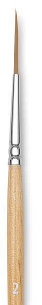 Princeton Snap! Golden Taklon Brush - Liner, Short Handle, Size 2 (Close-up)