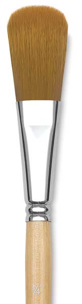 Princeton Snap! Golden Taklon Brush - Oval Wash, Short Handle, 3/4'' (Close-up)