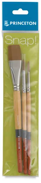 Princeton Snap! Golden Taklon Brush Set - Short Handle, Set 2 (Outside of Packaging)