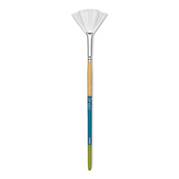 Princeton Snap! White Taklon Brush - Fan, Short Handle, Size 4