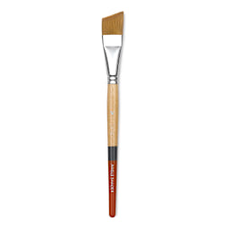 Princeton Snap! Golden Taklon Brush - Angle Shader, Short Handle, Size 3/4"