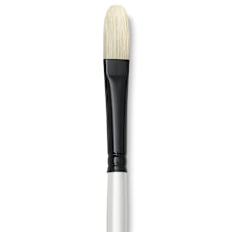 Robert Simmons Simply Simmons Chungking Hog Bristle Brush - Filbert, Long Handle, Size 6 close up