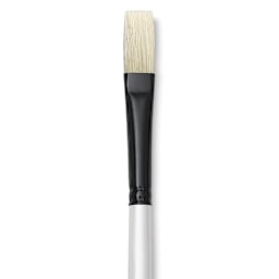 Robert Simmons Simply Simmons Chungking Hog Bristle Brush - Flat, Long Handle, Size 6 close up