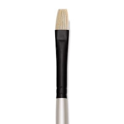 Robert Simmons Simply Simmons Chungking Hog Bristle Brush - Bright, Long Handle, Size 4 close up