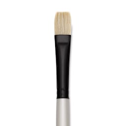 Robert Simmons Simply Simmons Chungking Hog Bristle Brush - Bright, Long Handle, Size 8 close up