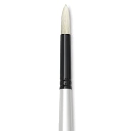 Robert Simmons Simply Simmons Chungking Hog Bristle Brush - Round, Long Handle, Size 6 close up