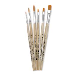 Da Vinci Junior Synthetic Brushes - Assorted Styles of brushes shown upright
