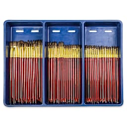 Royal & Langnickel Classroom Assortment - Set of 120, all brushes divided by size inside a tray