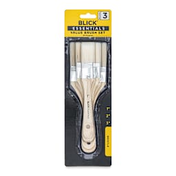Blick Essentials Value Brush Set - Utility Brushes, Bristle, Set of 3 (in packaging)