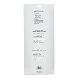 Blick Essentials Value Brush Set - Flat Brushes, White Nylon, Set of 12 back of package