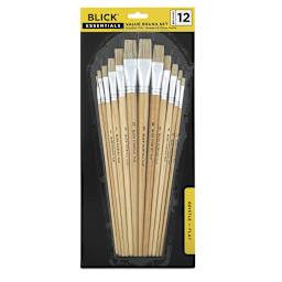 Flat Brushes, Bristle, Set of 12