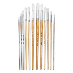 Blick Essentials Value Brush Set - Round Brushes, White Nylon, Set of 12