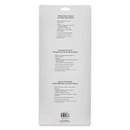 Blick Essentials Value Brush Set - Round Brushes, White Nylon, Set of 12 back of package