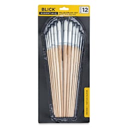 Blick Essentials Value Brush Set - Round Brushes, White Nylon, Set of 12 (in packaging)