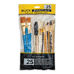 Blick Essentials Value Brush Set - Craft Brushes, Set of 25