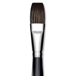 Da Vinci Casaneo Synthetic Squirrel Watercolor Brush - Flat, Size 24, Short Handle, Synthetic