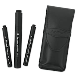 Da Vinci Casaneo Synthetic Squirrel Watercolor Brush Set - Round, Travel Set of 3, Short Handle, brushes detached