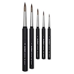 Da Vinci Casaneo Synthetic Squirrel Watercolor Brushes - Assorted sizes of Travel Rounds upright