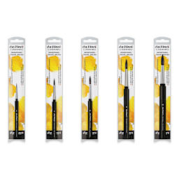 Da Vinci Casaneo Synthetic Squirrel Watercolor Travel Brushes - Front of package of assorted brushes