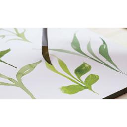 Princeton Aqua Elite Series 4850 Brushes - Blick Exclusive Set of 4, close-up of brush and artwork