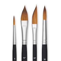 Princeton Aqua Elite Series 4850 Brushes - Blick Exclusive Set of 4, close up