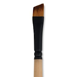 Dynasty Black Gold Brush - Angular, Short Handle, Size 3/8" close up