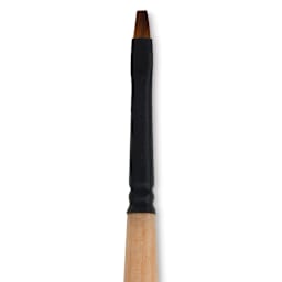 Dynasty Black Gold Brush - Chisel Blender, Short Handle, Size 2 close up