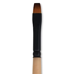 Dynasty Black Gold Brush - Chisel Blender, Short Handle, Size 8 close up