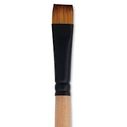 Dynasty Black Gold Brush - Chisel Blender, Short Handle, Size 12 close up