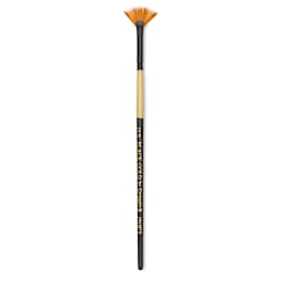 Dynasty Black Gold Brush - Mini Fan