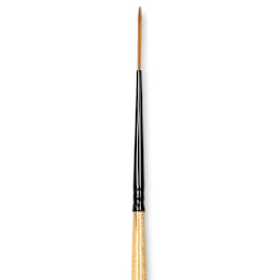 Dynasty Black Gold Brush - Mini Script, Short Handle, Size 20/0, close-up